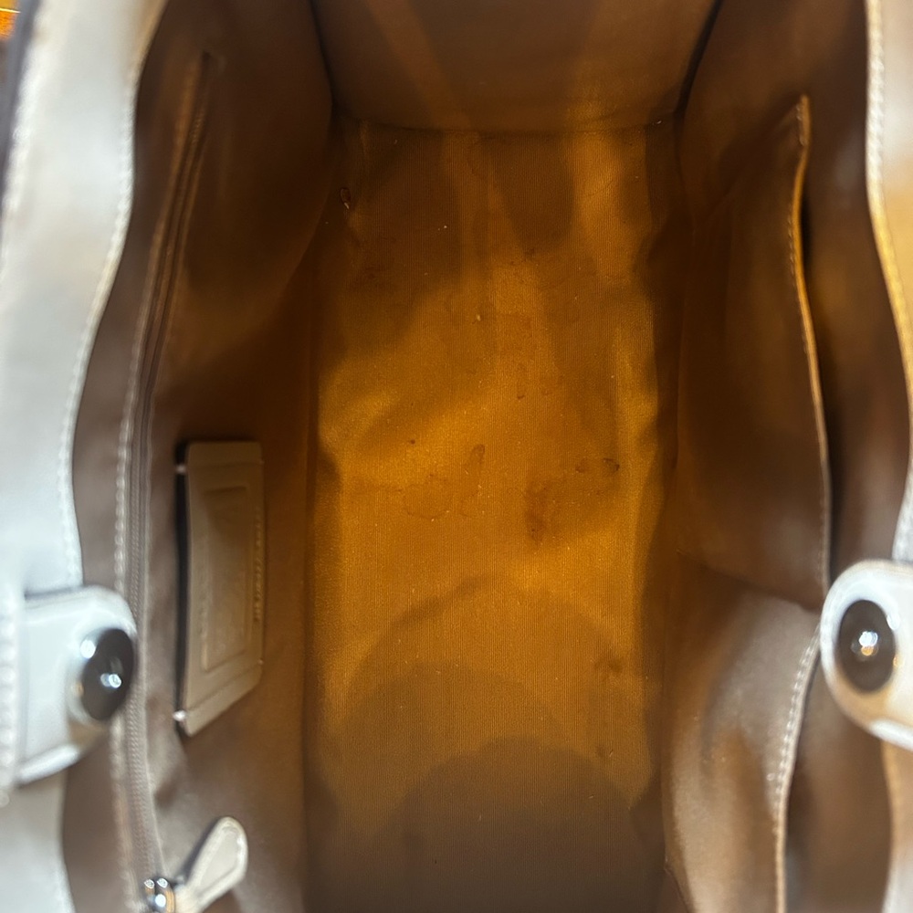 Coach white and tan Smith Tote - Picture 5 of 6